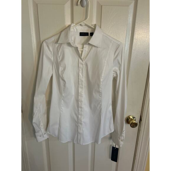 Carlisle Collection‎ White  Blouse Size  4 NWT - Picture 3 of 5